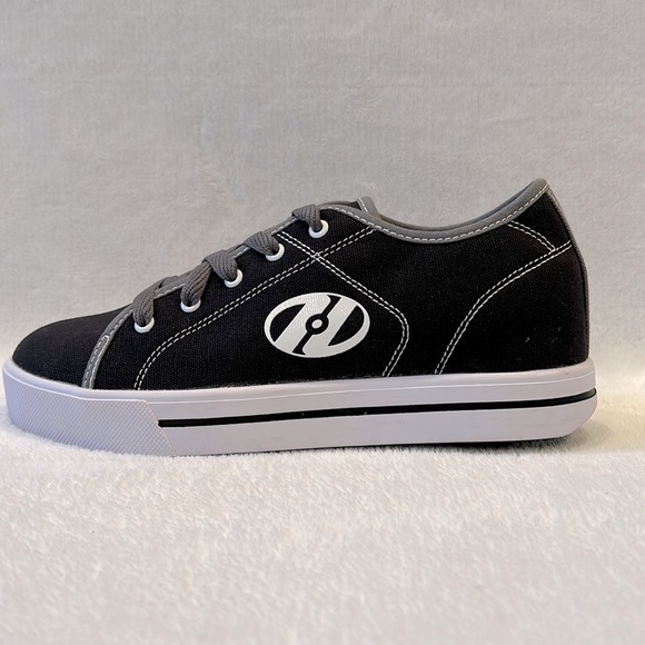 Heelys Black Canvas Roller Skate Sneaker Shoes - Picture 4 of 11